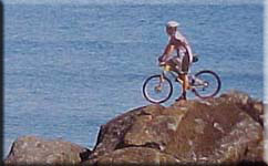 Biking on the beach